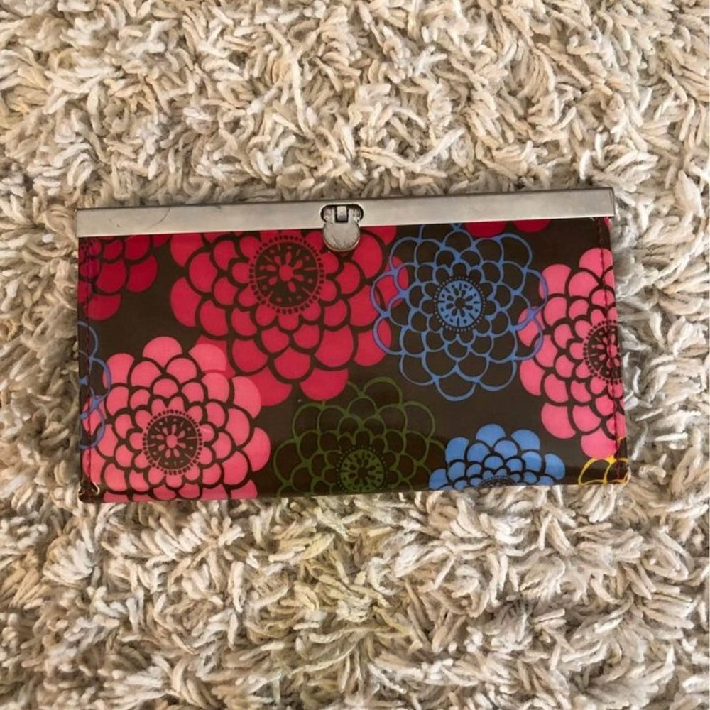 Floral Snap Close Wallet